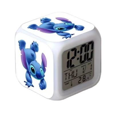 China LUMINOVA Dot Cartoon Alarm Clock Children Student Creative Bedroom Bedside Luminous Silent Buzzer Clock for sale