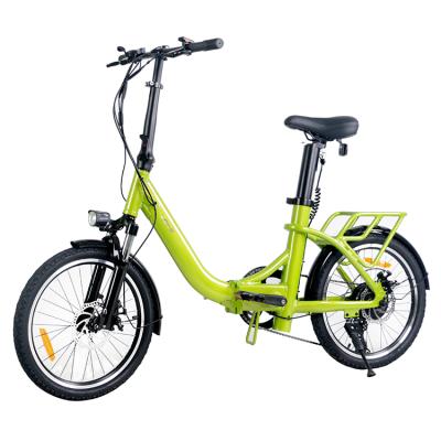 China Economic Shimano 7 Speed ​​E-Bike Lehe S5 Electric Bicycle Ebike 20 Inch For Adults With Rear Rack for sale