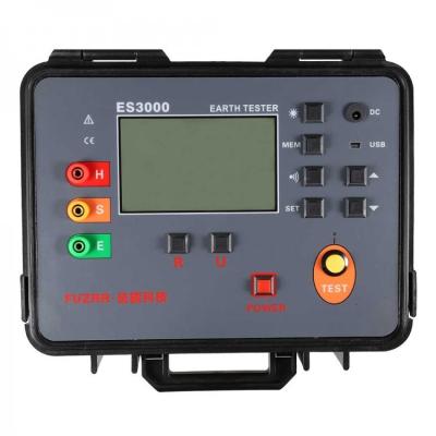 China ES3000 Digital Earth Ground Resistance Tester Meter Grounding Resistance Measurement for sale