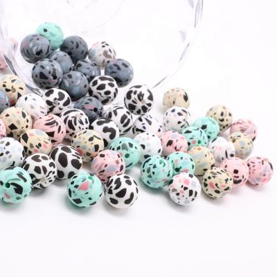 China Wholesale Soft Silicone Teether BPA Free Printing Silicone Beads for sale