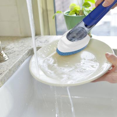 China Neco Sustainable Easy Hand Grip Brush Kitchen Cleaning Brush Dish Brush Soap Dispenser for sale