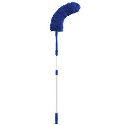 China Clean Blue Microfiber Duster Household Microfiber Duster Clean Blue Duster With Telescopic Handle for sale