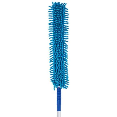 China Household Or Car Clean With Bendable Chenille Duster With Long Handle Double Action Bendable Chenille Microfiber Duster With Long Telescopic Handle for sale