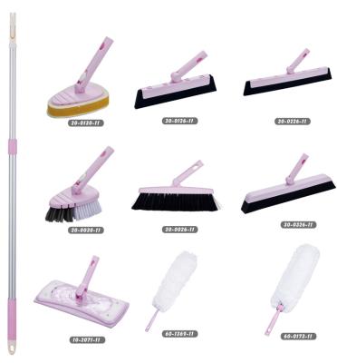 China 9 workable in 1 broom set neco household cleaning telescopic steel handle with different function heads for sale