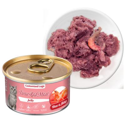 China Skin & Coat Health Golden Cat Tuna Red Meat and Shrimp Flavor  Yantai China Pet Canned Cat  Foods for sale