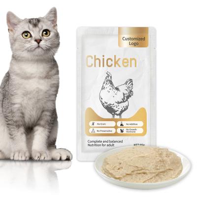 China Skin & Coat Health Supplier High Calorie Organic Bagged Cat or Dog Snacks Chicken Sauce Health Wet Pet Food for sale