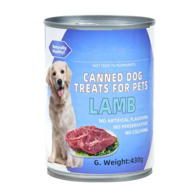 China Skin & Coat Health Supplier 430g OEM, ODM All-Breed Dog Snacks Canned Wet Food Lamb Meat Pet Food for sale