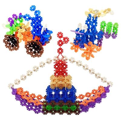 China Building Toy Snowflakes Building Blocks Set Children Advantage Toys Thickened Intelligence Girls Insert Kindergarten Assembled Toys for sale