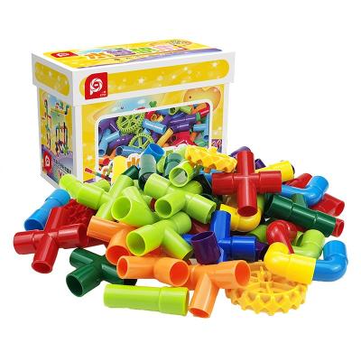 China Construction toy 104 PCS children's pipe blocks large assembled puzzle toys boys and girls baby splicing the strongest brain for sale