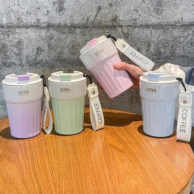 China PORTABLE Portable Cute Handy Cup Stainless Steel  Colourful  Coffee Mug  Exquisite Couple Coffee Cup for sale