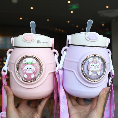 China PORTABLE Hot Sale Big Capacity  Children's Cup Thermos Cup Used  in School  Cute  Doll Student Gift Sippy Cup for sale