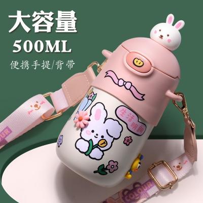 China PORTABLE Children's Thermos Cup Cute Student Portable Water Cup Can Be Inclined Span Can Be Back Water Bottle From Stock for sale