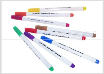 China Multi-Color Washable Fabric Whiteboard Marker Pens 1.0mm Fiber Tip For Temporary Drawing #WM10 for sale