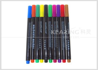 China Kearing-Gewebe-Farben-Stift, ungiftige bunte waschbare Faser-Spitze des T-Shirt Markierungs-Stift-2.0mm für DIY, das #WM20 zeichnet zu verkaufen