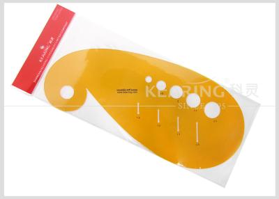 China Yellow transparent plastic  Fashion Design  Ruler 6408B 1.2mm Thick for sale