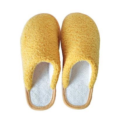 China Natural loofah slippers soft and indoor comfortable cotton plus velvet non-slip soft bottom slippers EUR38 for sale