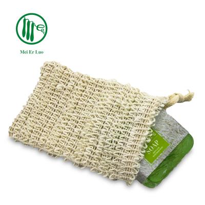 China All Natural Bath Body Mesh Exfoliator Bath Brush Ramie Soap Saver Bag Wholesale for sale