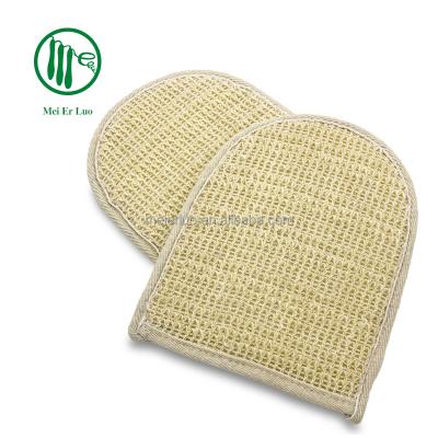 China EXFOLIATE Natural Comfy Private Label Jute Glove For Shower Scrubbers for sale