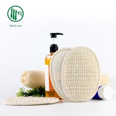 China EXFOLIATE 2022Eco-freidly Natural Cotton Brush Body Exfoliating Sponge Body Shower Scrubber for sale