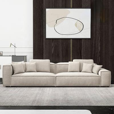 China Italian Minimalist Lobby Italian Minimalist Tufted Italian Minimalist Custom Made Tofu Blend Tofu Blend Heaven and Earth Armrest Fabric Art Leather Sofa Modern Sofa for sale