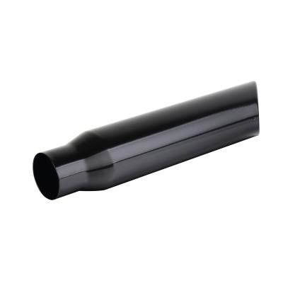 China Stainless Steel 2.5 Inlet 3.5 Outlet 18 Length Rolled End Black Plated Diesel Exhaust Tip for sale