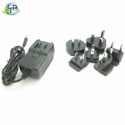 China Electronic Products Black Interchangeable EU/US/UK/AU 5V 3A Micro USB Wall Plug DC Charger Adapter Power Supply For Tablet for sale