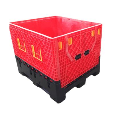 中国 Large Container Single Faced Collapsible Collapsible Bulk Plastic Pallet Box 販売のため