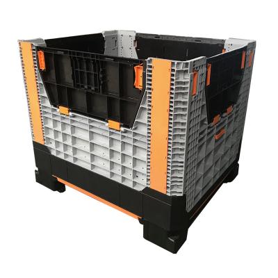 Chine Plastic Collapsible Pallet Box Container Collapsible Large Pallet Box Cheap Stackable Auto Parts For Storage à vendre