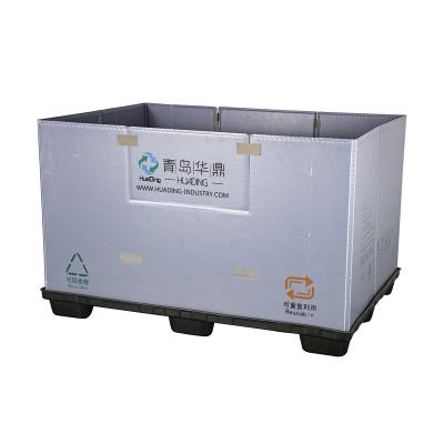 China Foldable Large Honeycomb Sleeve Solid Plastic Pallet Box For Auto Parts 1470*1150 for sale