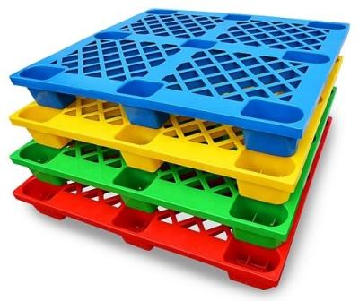 Chine Single Faced 9 Feet HDPE Plastic Material Pallet For Transportation Export Plastic Pallets For Brick Block Making Machine à vendre