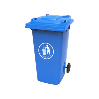 China Sustainable 240 Liter Barrel With Pedal Plastic Trash Can HDPE Plastic Waste Bins 120l en venta