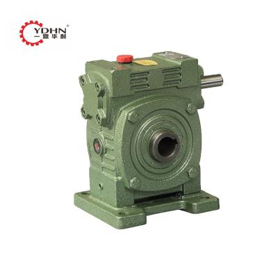 China Hotels series 10-60ratio 25-150RPM WPWKS series spur gear wheel gearbox spiral worm reducer for ice machine for sale