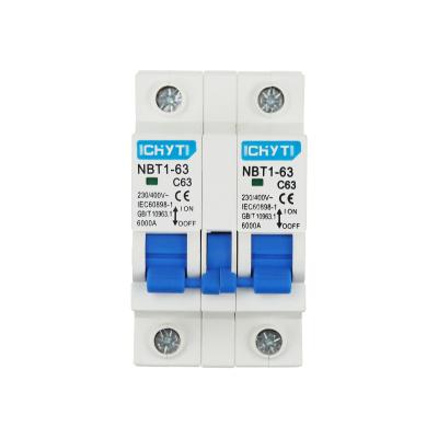 China Tir-Circuit Protection NBT1-63 Transfer Switch (MTS) MCB Manual Interlock Circuit Breaker 2P 63A for sale