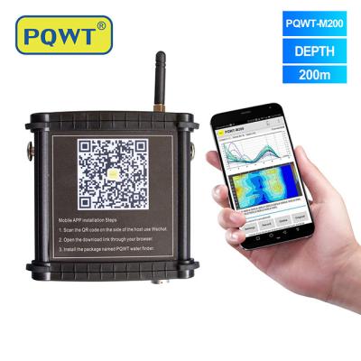 중국 PQWT M200 물 탐지 기계 휴대 전화 지하 물 탐지 장치 수색 장비 판매용