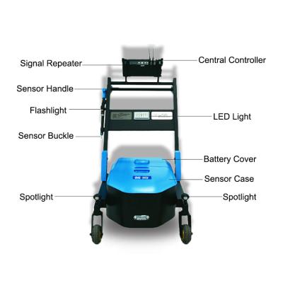 중국 20KHz 야외 누수 탐지 손수레 9m 더 똑바른 누출 탐지기 PQWT LDC 판매용
