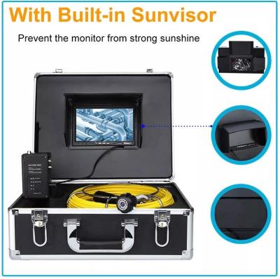 중국 ABS 파이프 봉쇄 검출기 7 인치 배관공사 배수 카메라 점검 20m 케이블 판매용