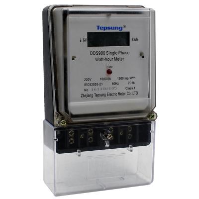 China 220V DDS986 Single Phase Electronic Energy Meter High Accuracy Two Wire Digital Smart Watt Hour Meter With Good Price for sale