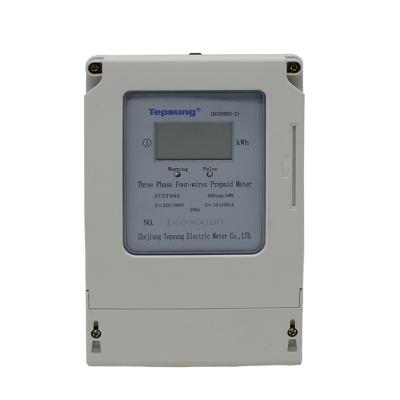 China High Accuracy Three Phase Four Wire Prepaid Electronic Power Meter for sale