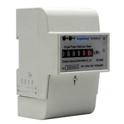 China Lightweight Newly Design Rail Mounted KWH Meter Single Phase Din Watt Hour Meter Energy Meter for sale