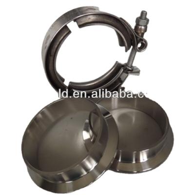 China Turbo Exhaust Muffler Downpipe 4 Inch Quick Release V-Band Pipe Flange For Exhaust Valves for sale