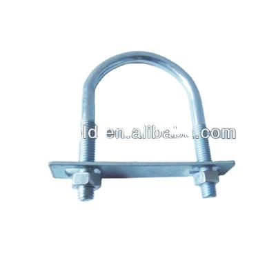 China Easy Installation Spring U Bolt Shape Steel Cable Clamp With M8 Screw for sale