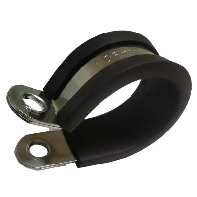 China Tube Pipe /p-clips Assembly Galvanized Steel Pipe Clamp Ease With Rubber Coated for sale