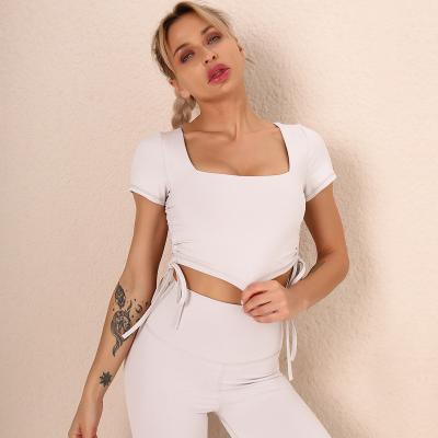 China Breathable Seamless Gym Wear Set Women Sports High Waisted Shorts Crop Top Bra Clothing Fitness Yoga Wear for sale