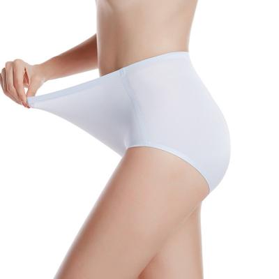 China Antibacterial Medium Seamless Underwear Women's Mid Waist Panties Ice Silk Laser Cut Panties for sale