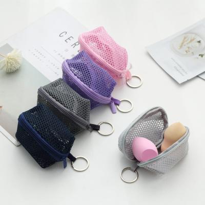 China Fashion Small Net Wire Zipper Makeup Bag Mesh Bag Travel Pouch For Cosmetic Bags for sale