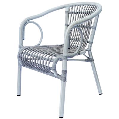 China Modern All Weather Hot Selling Rattan Cafe Chair Wicker Dining Chair for sale