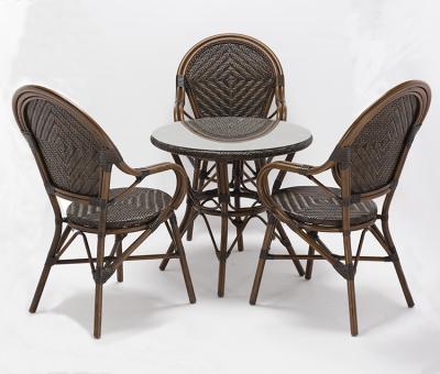 China Brown Color Restaurant Table Rattan Restaurant Furniture Restaurant Table Dining Table for sale