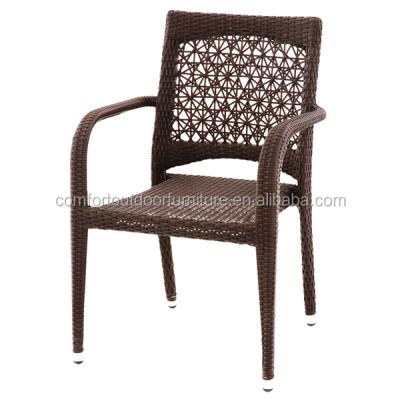 China Garden Chair Synthetic Rattan Wicker Chair With Chrysanthemum Style Woven for sale