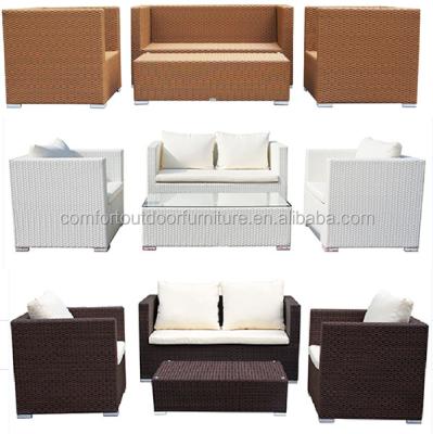 China Modern Outdoor Hot Selling Garden Rattan Sofa With Tea Table for sale