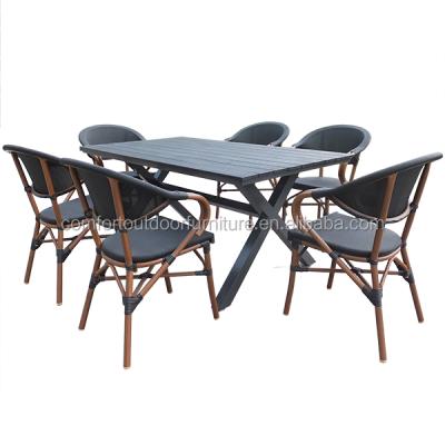 China Restaurant set outdoor picnic dining furniture set for six people for sale